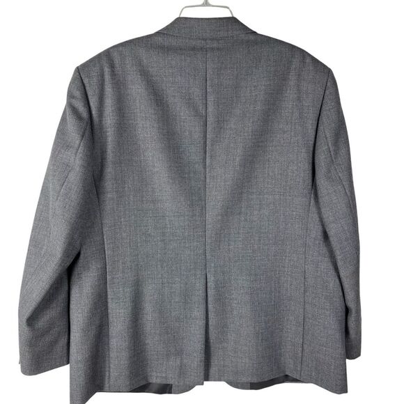 Gray Statements Wool Blend Blazer 44 Short Model Gary Portly 2 Button - Picture 2 of 11